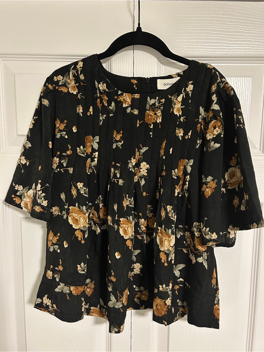 Bohme Black Floral Blouse